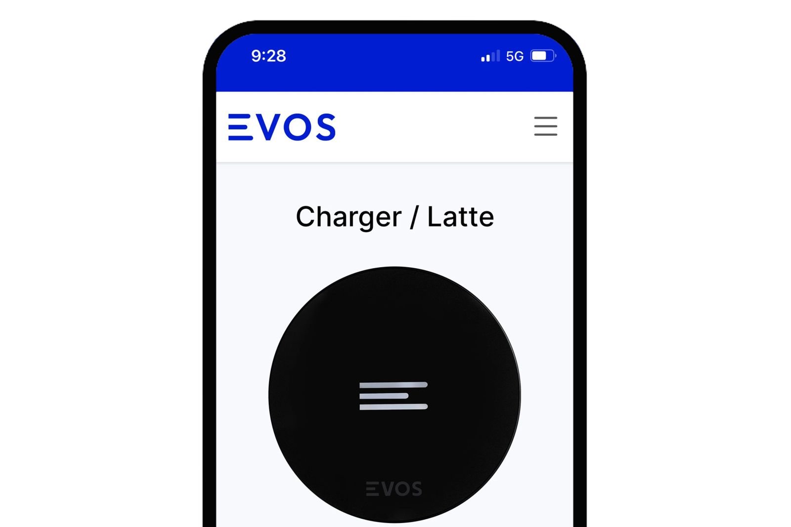  MyEVOS EV Driver APP main menu